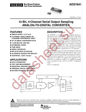 ADS7841EG4 datasheet  